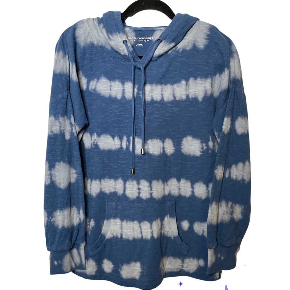 SW27  Soft Surroundings XS Tie Dye Hooded Sweaters